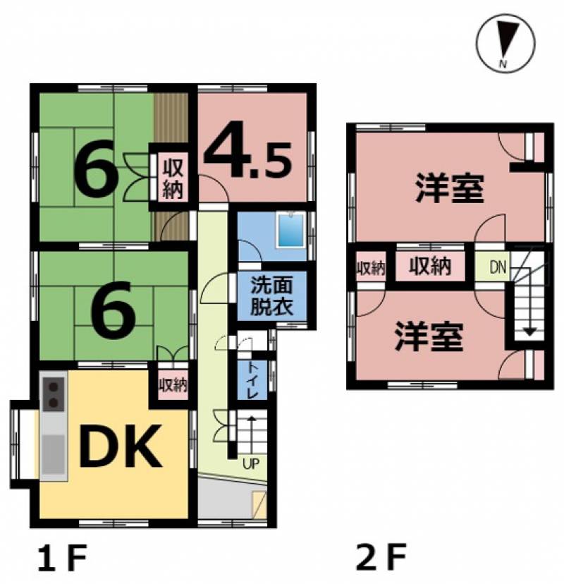 松山市山西町 一戸建 の間取り画像