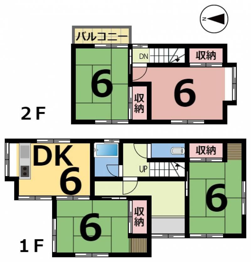 松山市別府町 一戸建 の間取り画像