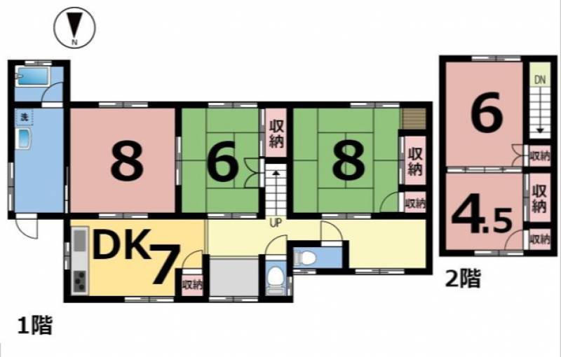 松山市高岡町 一戸建 の間取り画像