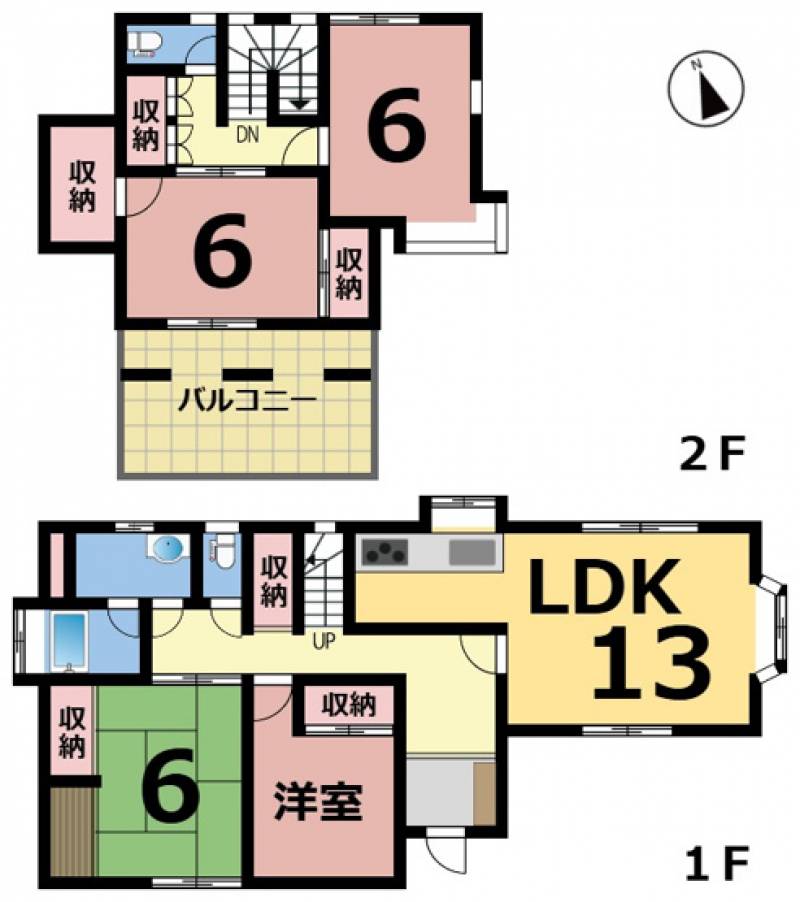 松山市和気町 一戸建 の間取り画像