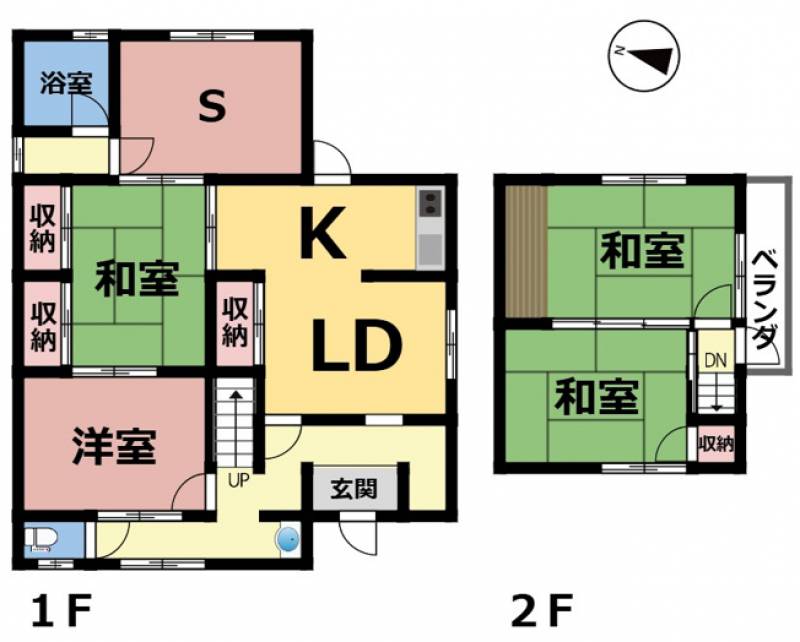 松山市高岡町 一戸建 の間取り画像