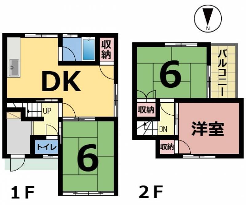 松山市清住 一戸建 の間取り画像