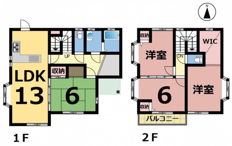 松山市桜ヶ丘 一戸建 の間取り画像