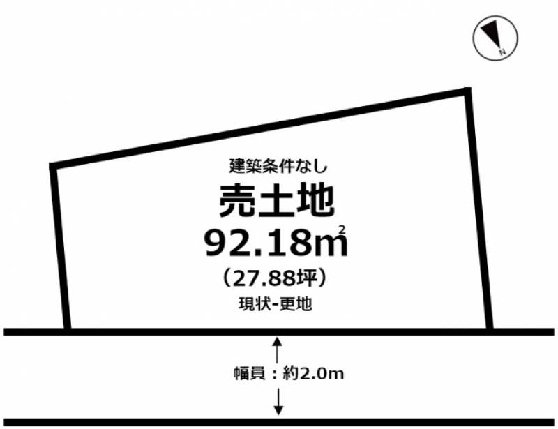 松山市北斎院町  の区画図