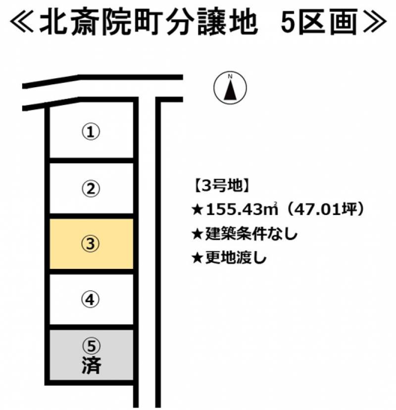 松山市北斎院町  の区画図