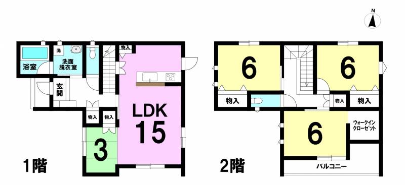 松山市越智 一戸建 1号地の間取り画像