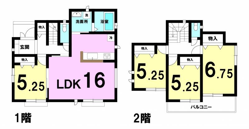 松山市西垣生町 一戸建 C号棟の間取り画像