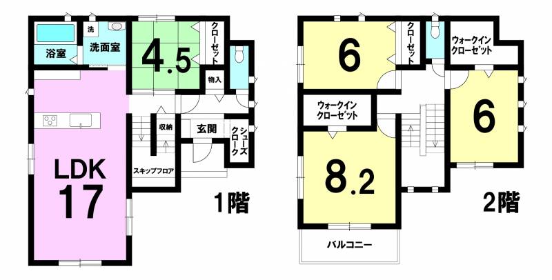 松山市北斎院町 一戸建 5号地の間取り画像