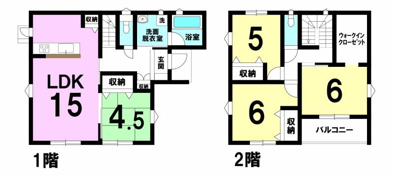 松山市北斎院町 一戸建 の間取り画像