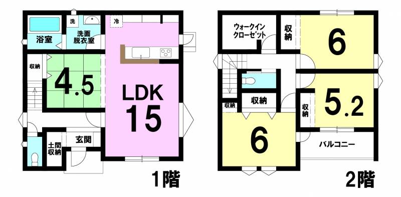 松山市北斎院町 一戸建 Aの間取り画像