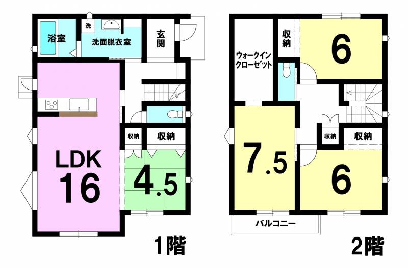 伊予郡砥部町高尾田 一戸建 Bの間取り画像