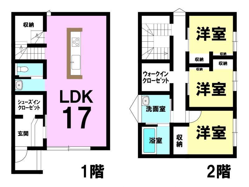 松山市南吉田町 一戸建 の間取り画像