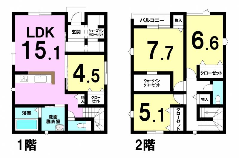 松山市東石井 一戸建 の間取り画像