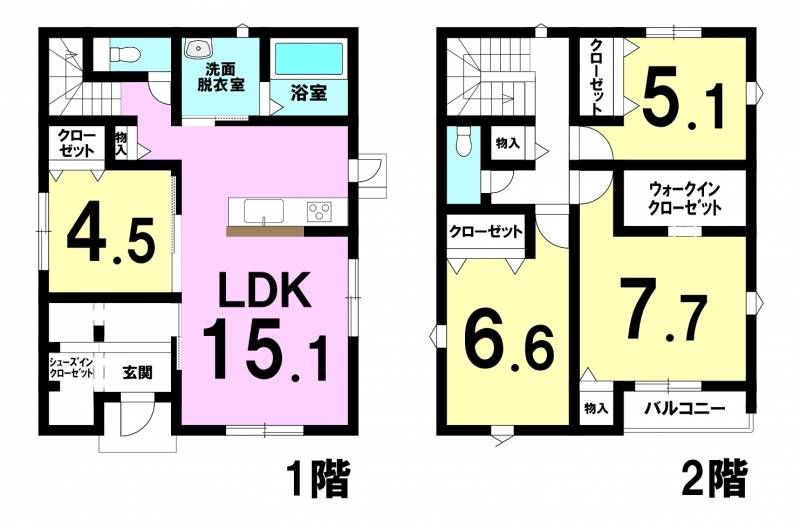 伊予郡松前町筒井 一戸建 の間取り画像