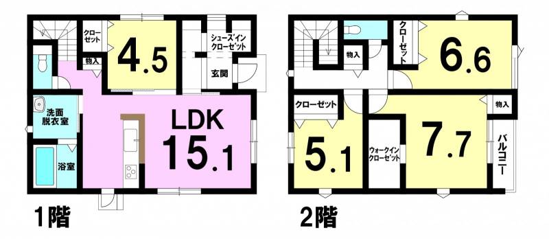 伊予郡松前町北黒田 一戸建 の間取り画像