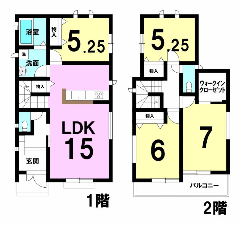 伊予市下吾川 一戸建 B号棟の間取り画像