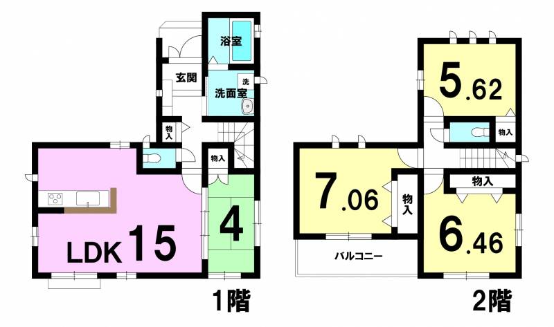 松山市針田町 一戸建 の間取り画像