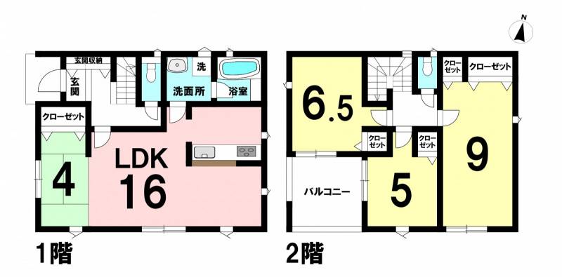 伊予市下吾川 一戸建 の間取り画像