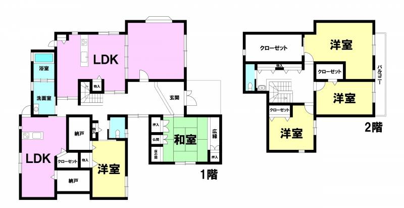 松山市余戸東 一戸建 の間取り画像