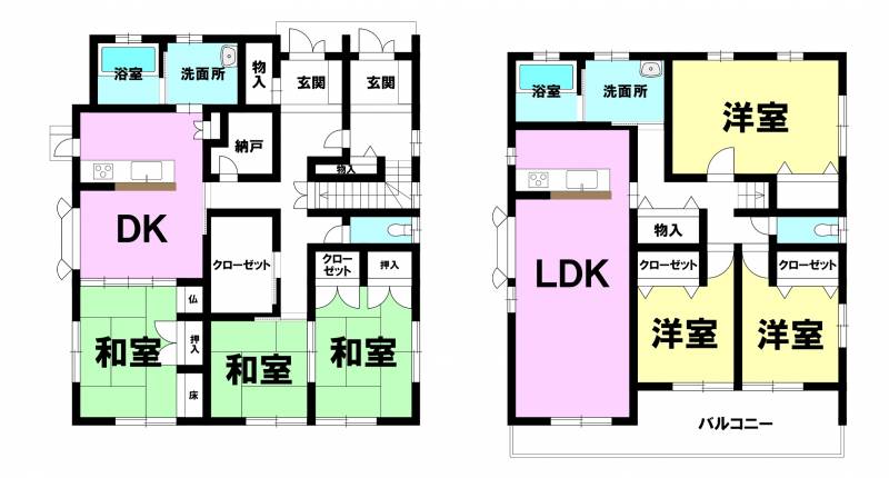 伊予郡松前町北黒田 一戸建 の間取り画像