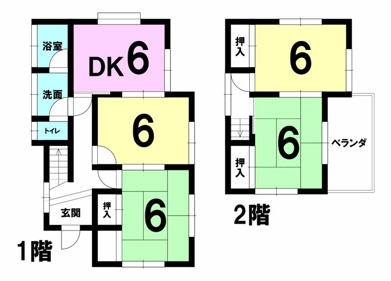 松山市余戸南 一戸建 の間取り画像