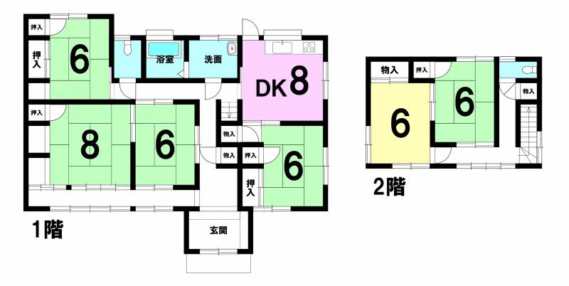 松山市西垣生町 一戸建 の間取り画像