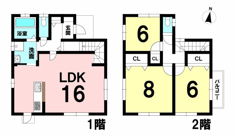 伊予郡松前町筒井 一戸建 A号棟の間取り画像