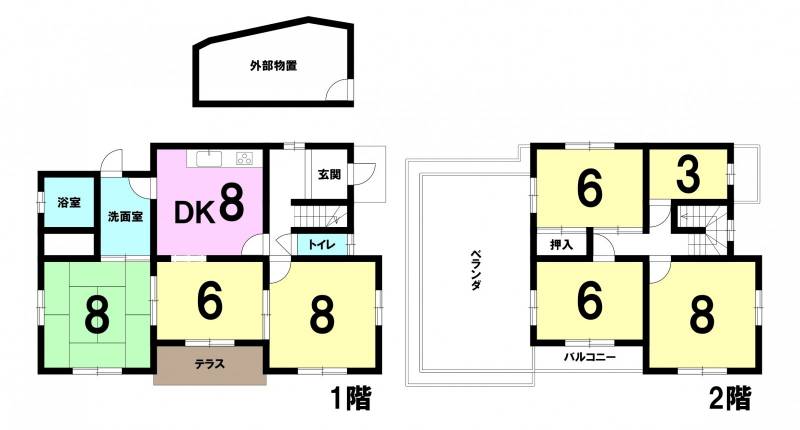 伊予郡松前町出作 一戸建 の間取り画像