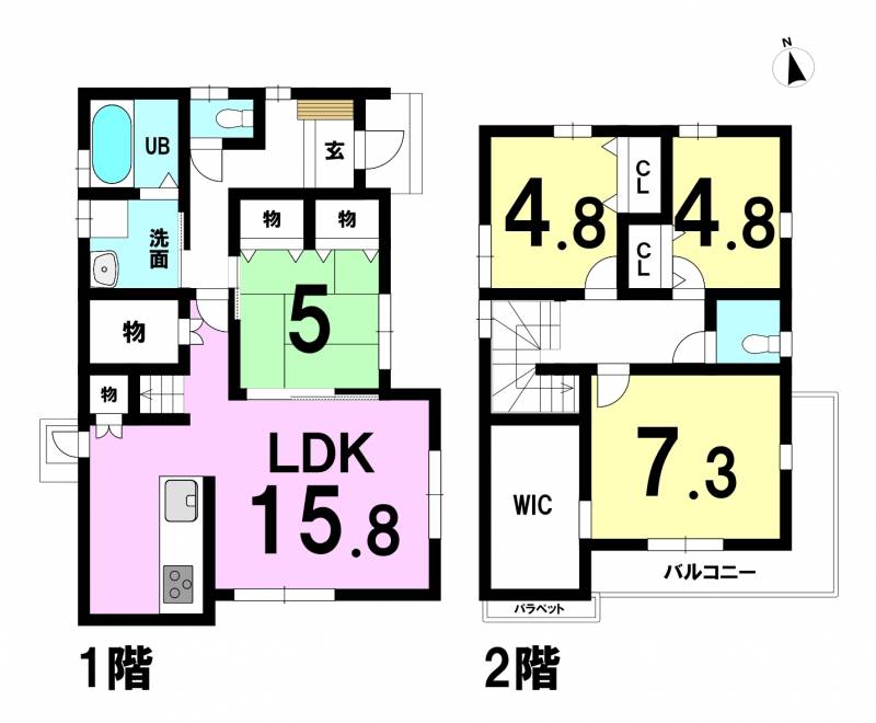 松山市畑寺 一戸建 の間取り画像