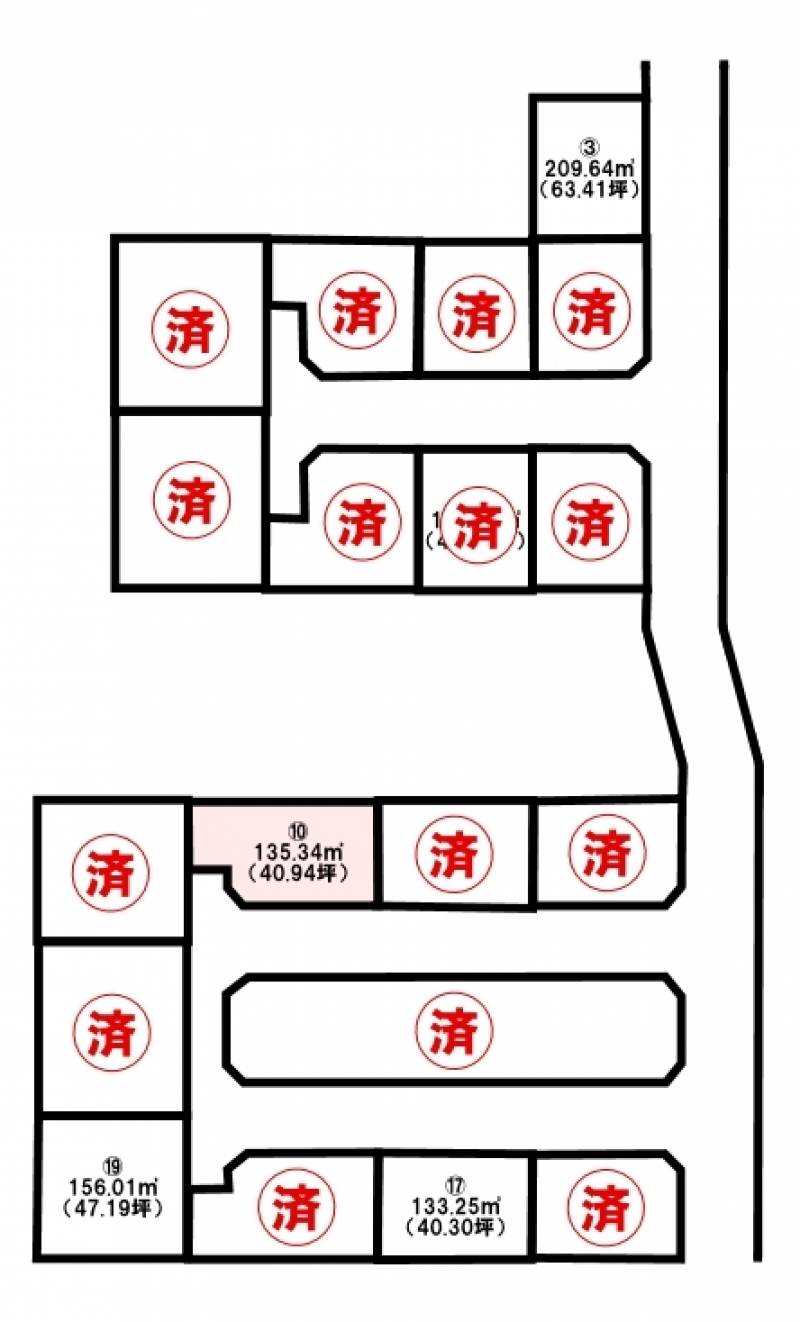 伊予市下吾川 の区画図