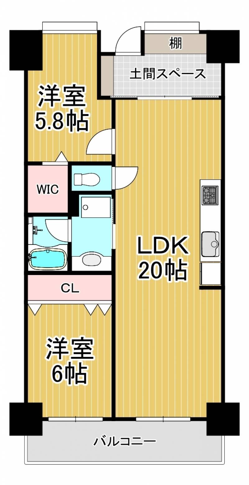 サーパス久保田 404の間取り画像