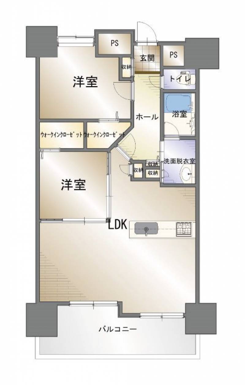 ラフィーネ中萩弐番館 802の間取り画像