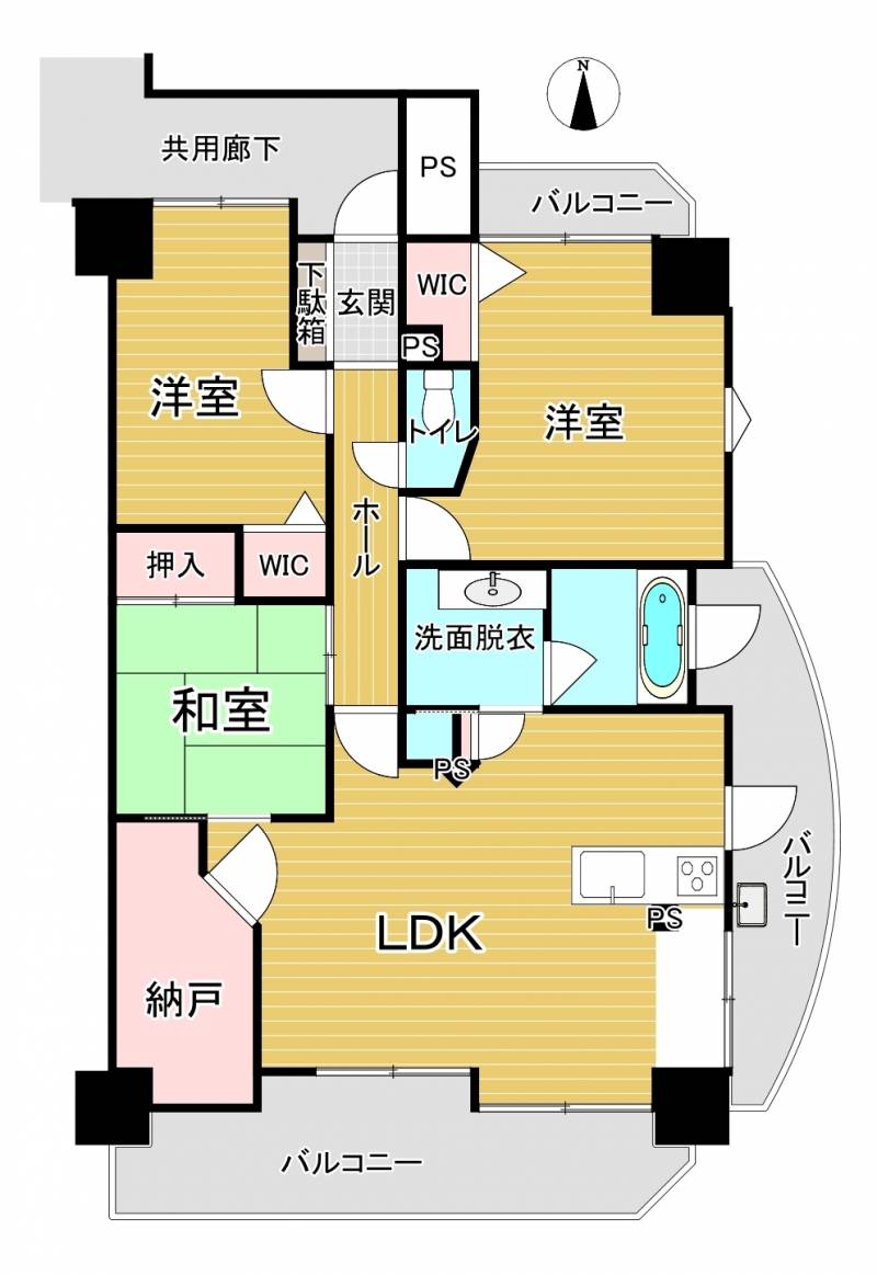 ラフィーネ中萩弐番館 1303の間取り画像