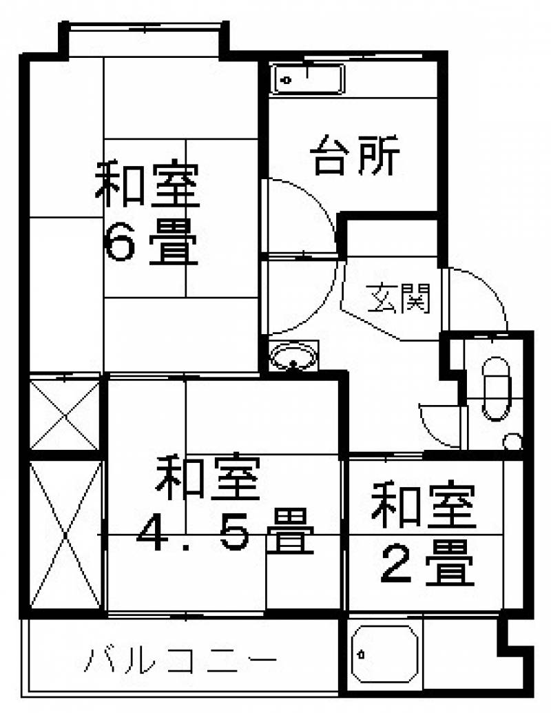 東雲マンション3号棟 332の間取り画像