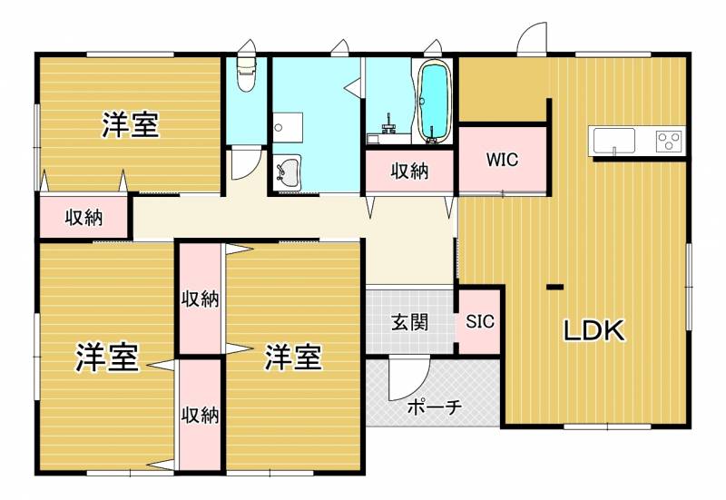 新居浜市東雲町 一戸建 の間取り画像