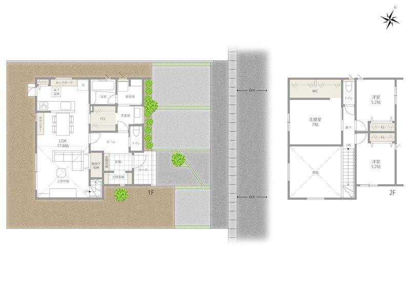 新居浜市東田 一戸建 の間取り画像