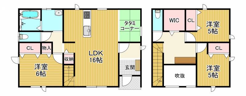 新居浜市本郷 一戸建 の間取り画像