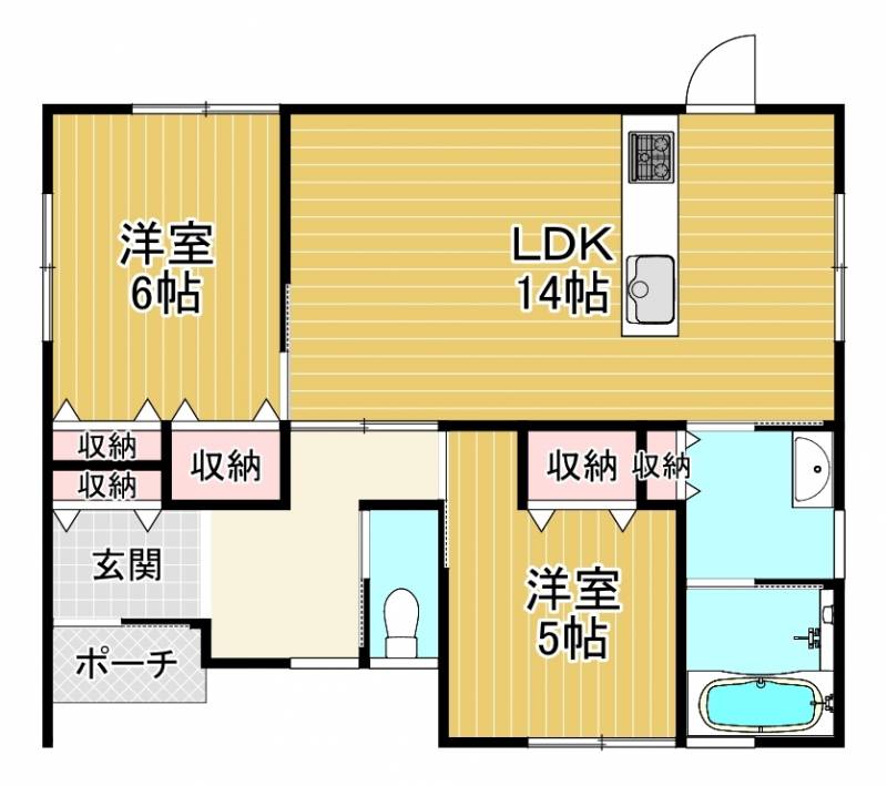 新居浜市萩生 一戸建 の間取り画像