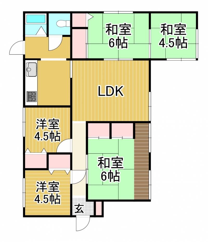 新居浜市郷 一戸建 の間取り画像