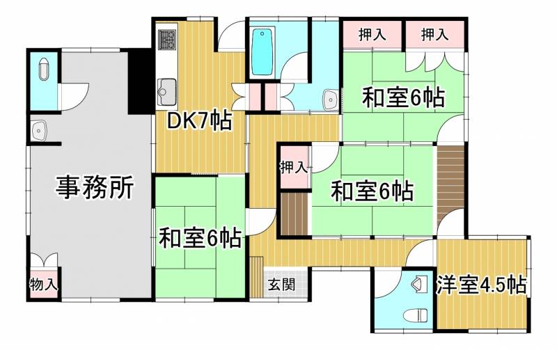 新居浜市庄内町 一戸建 の間取り画像