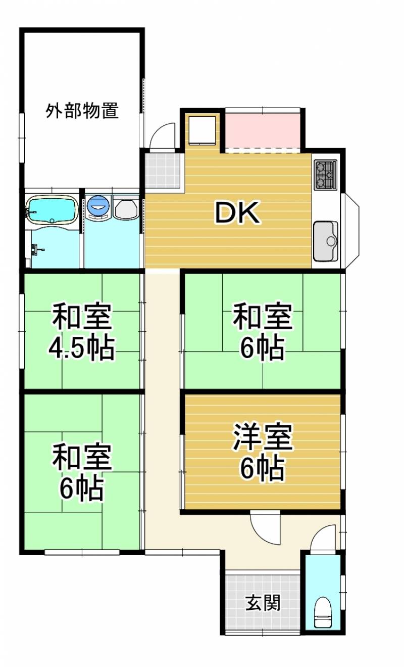 新居浜市桜木町 一戸建 の間取り画像