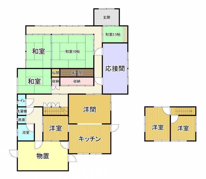 新居浜市大生院 一戸建 の間取り画像