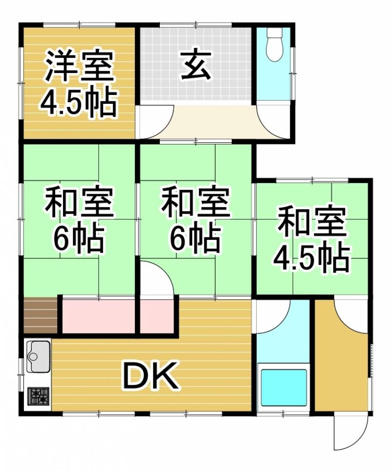 新居浜市坂井町 一戸建 の間取り画像