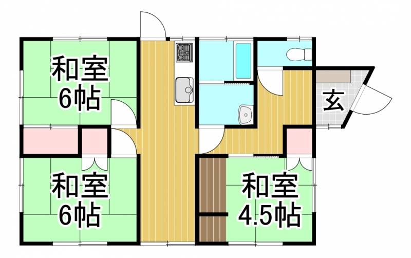 新居浜市船木 一戸建 の間取り画像