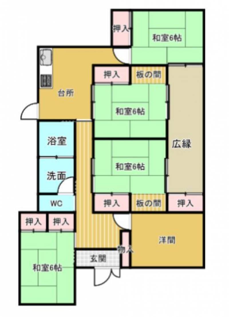 新居浜市船木 一戸建 の間取り画像