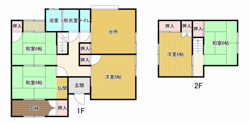 新居浜市庄内町 一戸建 の間取り画像