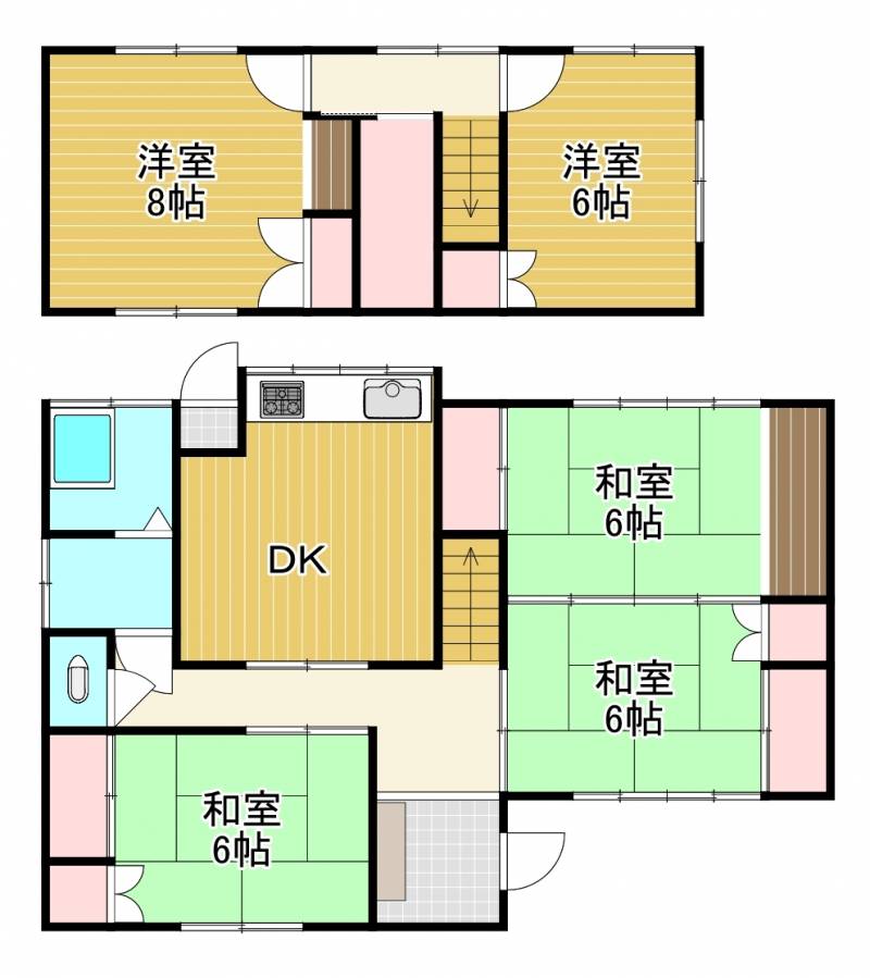 新居浜市西連寺町 一戸建 の間取り画像