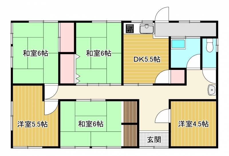 新居浜市松原町 一戸建 の間取り画像