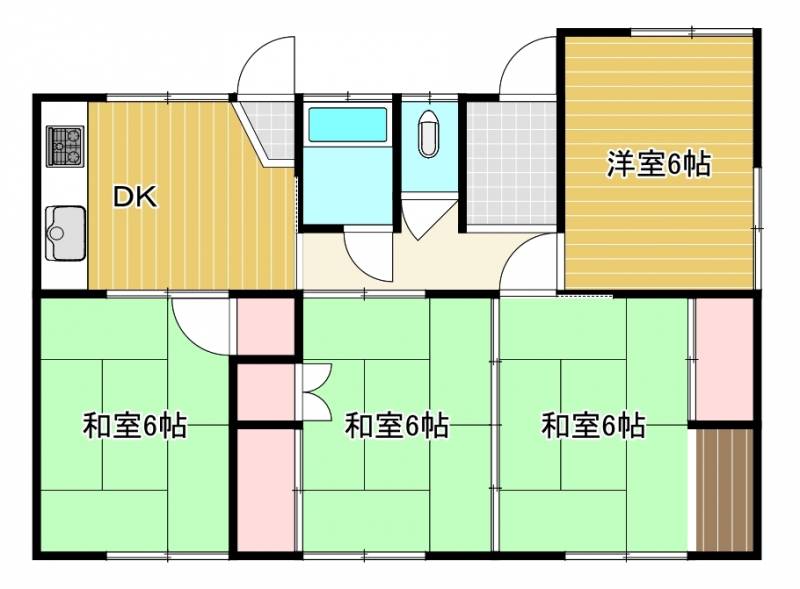 新居浜市城下町 一戸建 の間取り画像