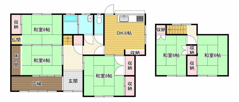 新居浜市沢津町 一戸建 の間取り画像